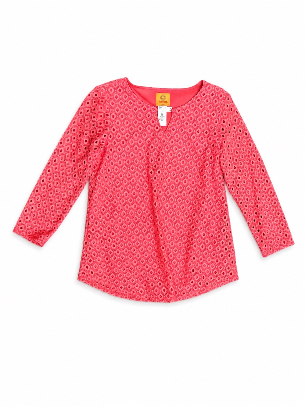 Ruby Rd. Coral Eyelet Blouse Chic Career Casual Top Size PS - Picture 2 of 7